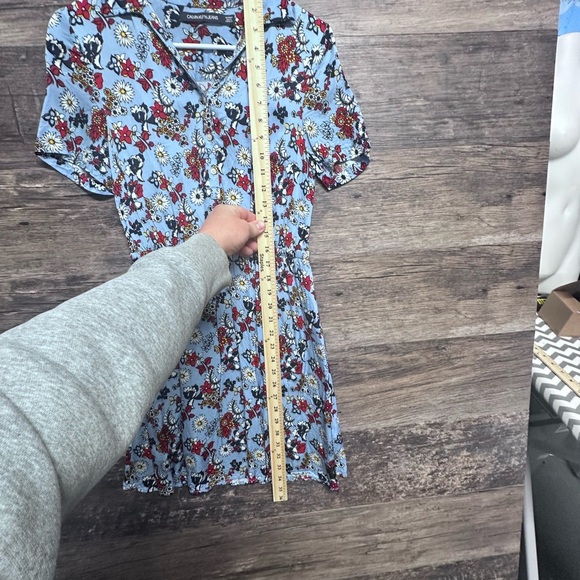 Calvin Klein Jeans Red Peplum Midi Sundress with Notched Collar - Picture 6 of 9